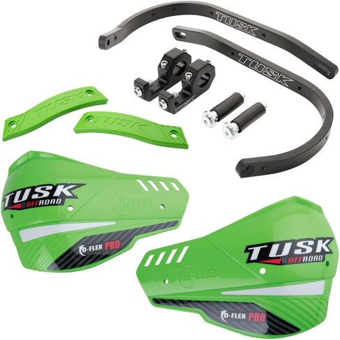 TUSK D-Flex Pro Handguards شريط أسود/بلاستيك أخضر 7/8 بوصة in Saudi Arabia