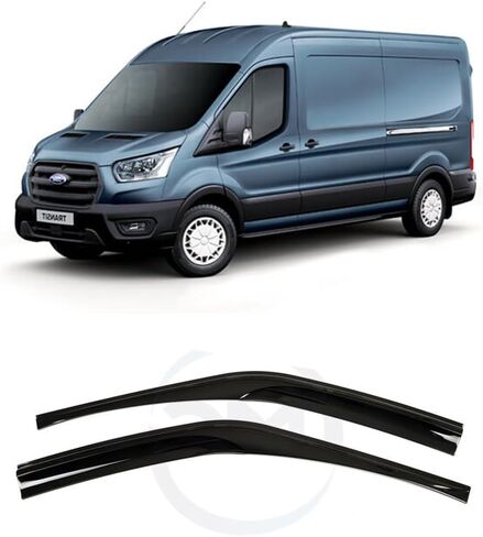 for Ford Transit 2014 2015 2016 2017 Wind Deflector Car Side Window Visor Vent Shade Rain Guard Bright Black 4pcs in Saudi Arabia