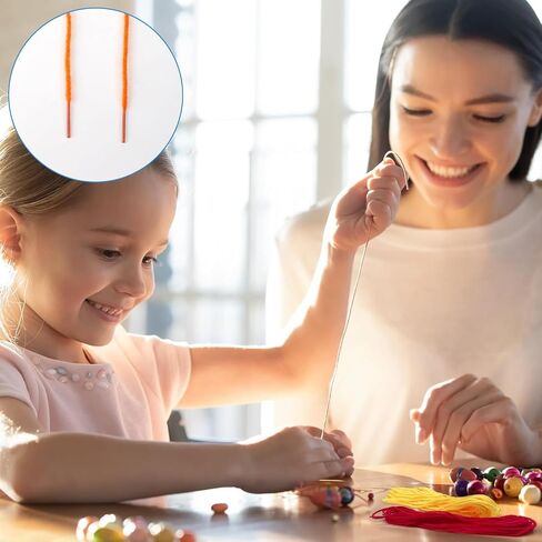 Timgle 200 قطعة من خيوط جلد مدببة للأطفال، خيوط ملونة للخرز، سلسلة حرفية ملونة، حبل خرز إبداعي لنسيج صناعة المجوهرات، الحرف اليدوية، مشاريع خيط لوازم المهارات الحركية in Kuwait