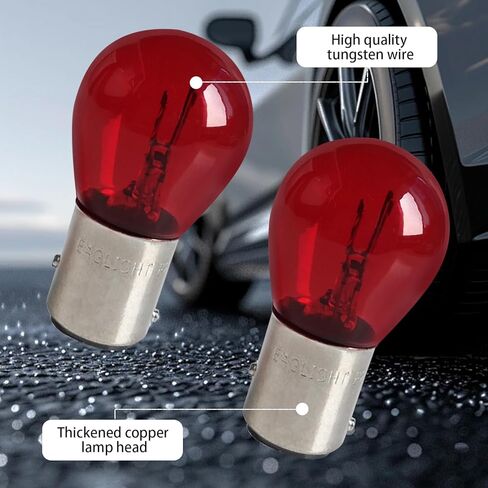 10 قطع 1157 لمبات إضاءة، P21/5W S25 12V 21/5W BAY15D مصابيح إشارة الانعطاف، لمبة إضاءة فرامل عالية ومنخفضة الذيل، مصابيح إشارة هالوجين عالمية (أبيض) in Kuwait