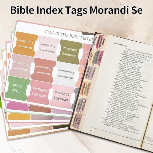 Bible Tabs,75 Tabs,Boho Theme,Laminated Bible Tabs for Women and Men,Easy to Read and Apply,Bible Tabs for Study Bible,Bible Index Tabs,Bible Book Tabs in Saudi Arabia