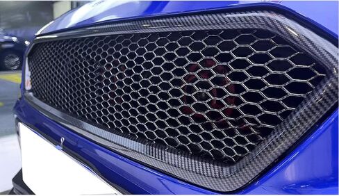 المصد الأمامي للسيارة الشبكة العلوية لسوبارو امبريزا WRX STI 2018-2021 مظهر أسود لامع من ألياف الكربون الأسود in Saudi Arabia