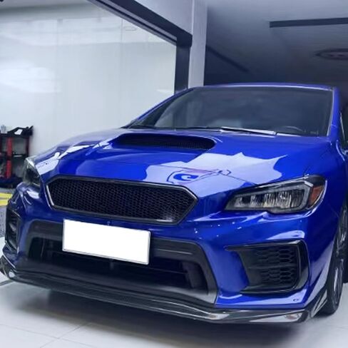 المصد الأمامي للسيارة الشبكة العلوية لسوبارو امبريزا WRX STI 2018-2021 مظهر أسود لامع من ألياف الكربون الأسود in Saudi Arabia