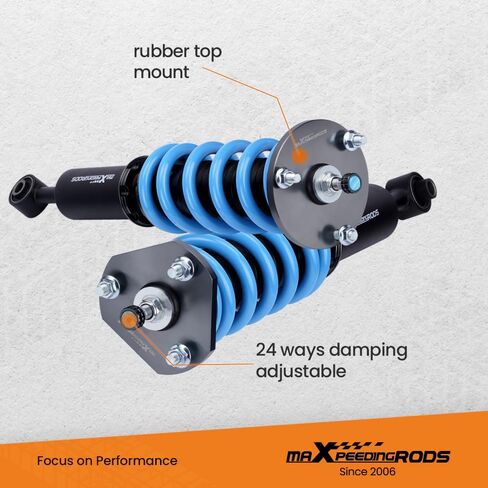 maxpeedingrods Coilovers لـ Lexus IS250/IS350 RWD 2006-2013، لـ Lexus GS300/GS350 2008-2014، طقم تعليق كويلوفيرز قابل للتعديل من 24 مستوى، مجموعات خفض قابلة للتعديل للارتفاع باللون الأزرق in Kuwait