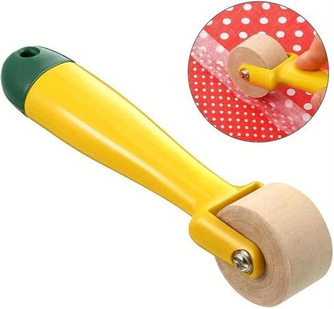 Quilting Seam Roller Sewing Seam Roller Wallpaper with Easy to Grip Handle for Quilting Sewing Print Ink Home Decoration (Wooden) in Saudi Arabia
