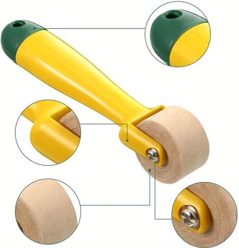 Quilting Seam Roller Sewing Seam Roller Wallpaper with Easy to Grip Handle for Quilting Sewing Print Ink Home Decoration (Wooden) in Saudi Arabia