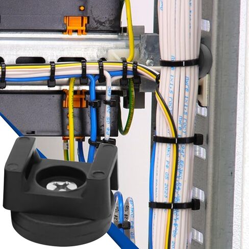 20Pcs Strong Magnetic Cable Zip Tie Base, Multipurpose Cable Ties Mount Wire Clips Management Base,Heavy Duty Wire Cable Holder for Electrical Cable Wire Organization (43mm Vertical Tension 8.5kg) in Kuwait