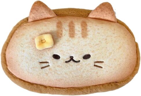 Super Cute Lovely Lucky Bread Toast Cat Pencil Case, Big Capacity Large Soft Plush Happy Kitty Fluffy Clothes Zipper Pencil Box Case, Makeup Bag Office Storage Holder Pouch Pen Bag -Siamese Cat in Saudi Arabia