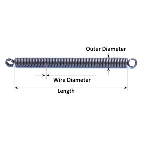 Cgshop-Compressed Spring Diameter 0.3-1mm Outer Diameter 3-12mm Length 300mm Tension Expansion Spring with Ring End, 1pcs, Good Elasticity and More Durable(4mm,0.4mm) in Saudi Arabia