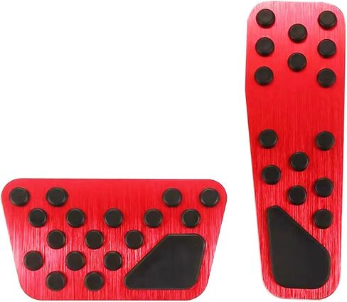 Aluminum Alloy Pedal Cover For Dodge 2009-2023 Charger Challenger Chrysler 300 300c No Drilling Aluminum Brake and Accelerator Pedal Covers~Red in Kuwait
