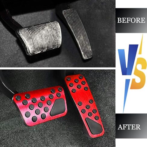 Aluminum Alloy Pedal Cover For Dodge 2009-2023 Charger Challenger Chrysler 300 300c No Drilling Aluminum Brake and Accelerator Pedal Covers~Red in Kuwait