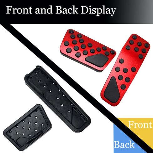 Aluminum Alloy Pedal Cover For Dodge 2009-2023 Charger Challenger Chrysler 300 300c No Drilling Aluminum Brake and Accelerator Pedal Covers~Red in Kuwait