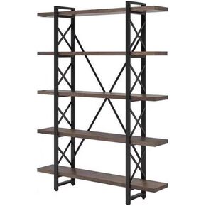 Bookshelf Retro Floor-Standing Bookshelf Living Room Wrought Iron Storage Rack Modern Shelf Bookshelves and Bookcases(B:150CM*30CM*180CM) in Saudi Arabia