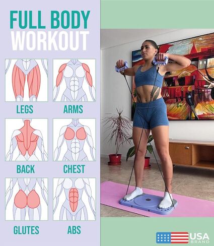 Pilates Reformer Machine Portable with Resistance Bands Pilates Bar Ball for Home Workout Soft Grip Handles Smart Timer Non Slip Board for Women Abs Glutes Fitness Toning Full Body Exercise Tool in Saudi Arabia