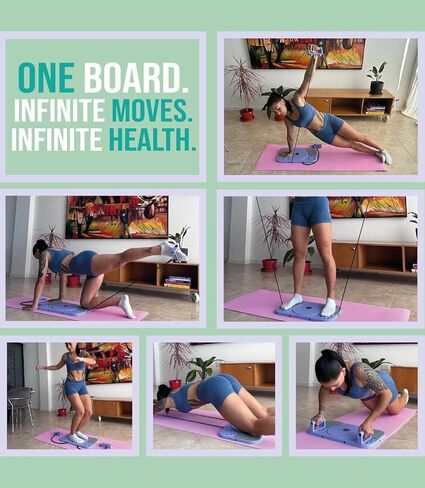 Pilates Reformer Machine Portable with Resistance Bands Pilates Bar Ball for Home Workout Soft Grip Handles Smart Timer Non Slip Board for Women Abs Glutes Fitness Toning Full Body Exercise Tool in Saudi Arabia