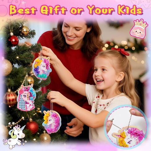 CrispPlay Princess Unicorn Girl Toys، الحرف اليدوية للأطفال الذين تتراوح أعمارهم بين 4-8 8-12، 9pcs Poke Art Craft Kits for 4 5 6 7 8 9 سنوات من العمر هدايا عيد الميلاد للفتيات، لعبة الأميرة، خالية من الفوضى، مضحكة in Kuwait