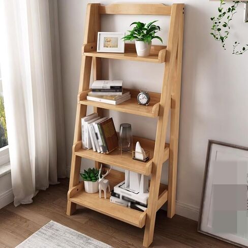 Bookshelf Nordic Simple Solid Wood Trapezoidal Multi-Layer Storage Bookshelf Bedroom Small Storage Rack Bookshelves and Bookcases in Saudi Arabia