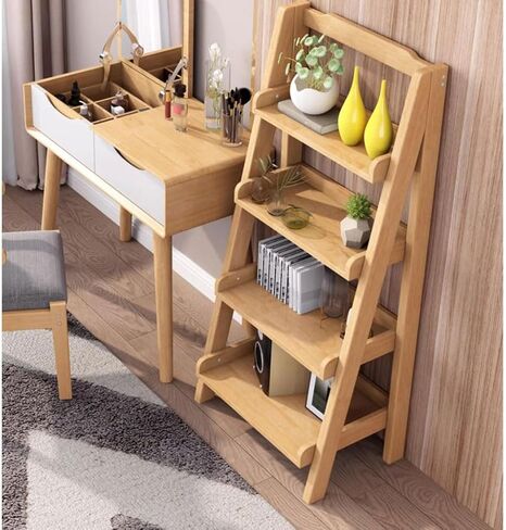 Bookshelf Nordic Simple Solid Wood Trapezoidal Multi-Layer Storage Bookshelf Bedroom Small Storage Rack Bookshelves and Bookcases in Saudi Arabia