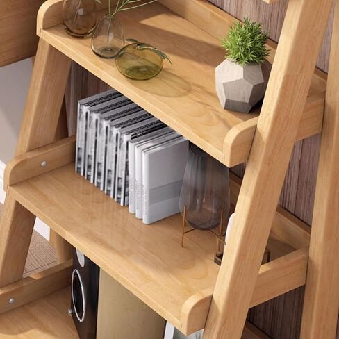 Bookshelf Nordic Simple Solid Wood Trapezoidal Multi-Layer Storage Bookshelf Bedroom Small Storage Rack Bookshelves and Bookcases in Saudi Arabia