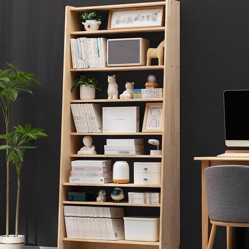 Bookshelf Simple Lattice Bookcase with Doors Modern Solid Wood Storage Cabinet Storage Bookshelf Bookshelves and Bookcases in Saudi Arabia