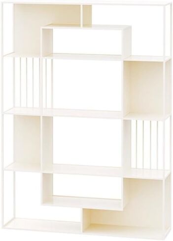 Bookshelf Living Room Partition Iron Display Shelf Office Bookshelf Floor Storage Display Rack Bookshelves and Bookcases(B:120CM*30CM*180CM) in Saudi Arabia