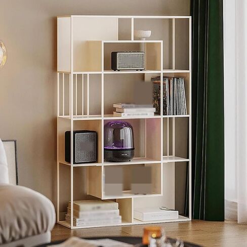 Bookshelf Living Room Partition Iron Display Shelf Office Bookshelf Floor Storage Display Rack Bookshelves and Bookcases(B:120CM*30CM*180CM) in Saudi Arabia