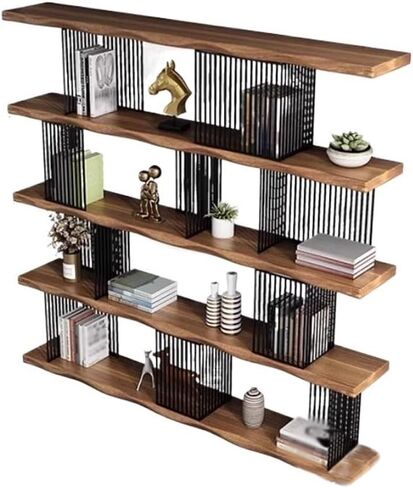 Bookshelf Living Room Office Floor Bookshelf Nordic Floor Solid Wood Storage Rack Bookshelves and Bookcases(B:180CM*35CM*200CM) in Saudi Arabia