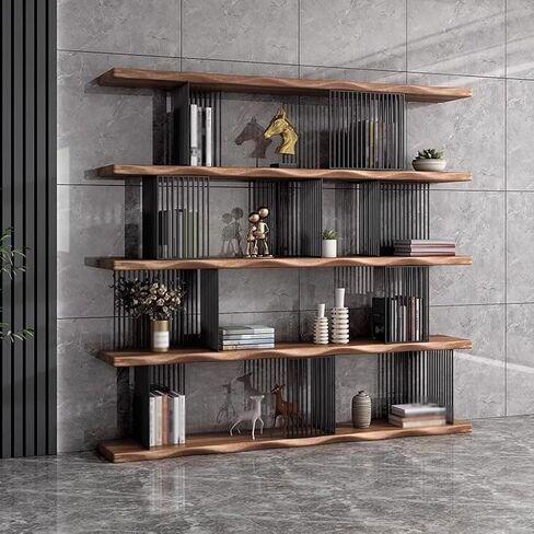 Bookshelf Living Room Office Floor Bookshelf Nordic Floor Solid Wood Storage Rack Bookshelves and Bookcases(B:180CM*35CM*200CM) in Saudi Arabia
