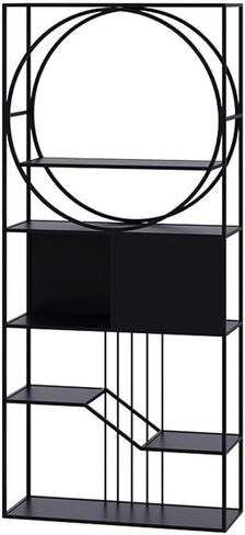 Bookshelf Home Simple Vertical Iron Bookshelf Living Room Multi-Layer Floor Rack Bookshelves and Bookcases(B) in Saudi Arabia