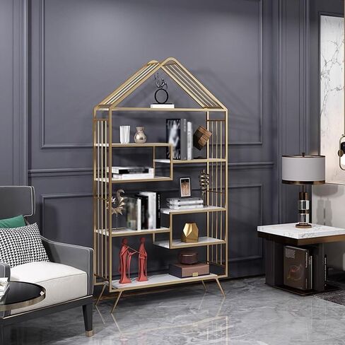 Bookshelf Creative Iron Rack Living Room Entrance Storage Bookshelf Floor Display Rack Bookshelves and Bookcases in Saudi Arabia
