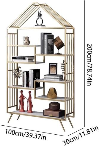 Bookshelf Creative Iron Rack Living Room Entrance Storage Bookshelf Floor Display Rack Bookshelves and Bookcases in Saudi Arabia
