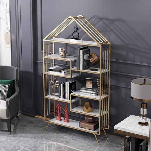 Bookshelf Creative Iron Rack Living Room Entrance Storage Bookshelf Floor Display Rack Bookshelves and Bookcases in Saudi Arabia