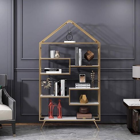 Bookshelf Creative Iron Rack Living Room Entrance Storage Bookshelf Floor Display Rack Bookshelves and Bookcases in Saudi Arabia
