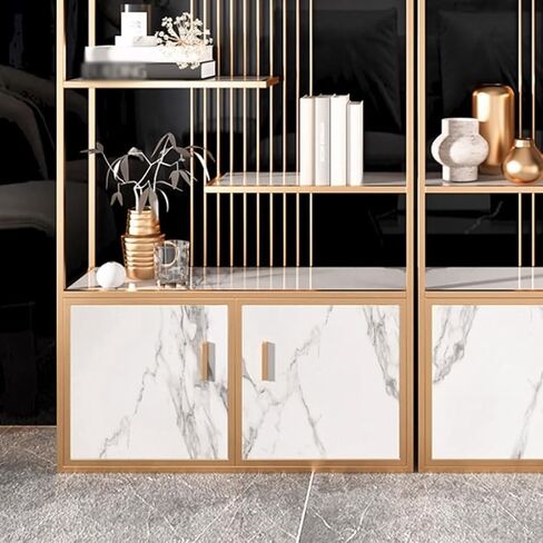 Bookshelf Home Simple Iron Bookshelf Living Room Floor Storage Shelf Metal Display Cabinet Bookshelves and Bookcases(A:100CM*30CM*200CM) in Saudi Arabia