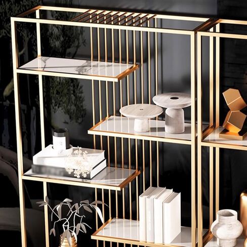 Bookshelf Home Simple Iron Bookshelf Living Room Floor Storage Shelf Metal Display Cabinet Bookshelves and Bookcases(A:100CM*30CM*200CM) in Saudi Arabia