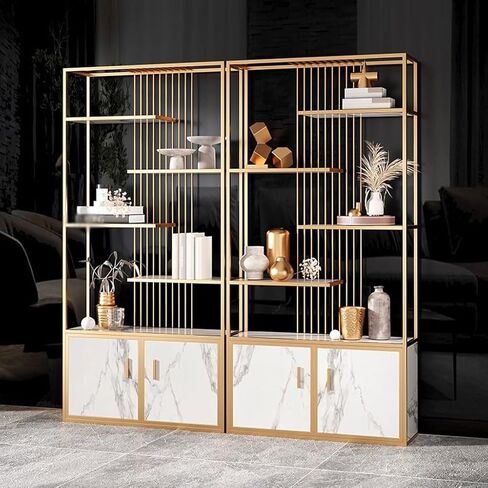 Bookshelf Home Simple Iron Bookshelf Living Room Floor Storage Shelf Metal Display Cabinet Bookshelves and Bookcases(A:100CM*30CM*200CM) in Saudi Arabia