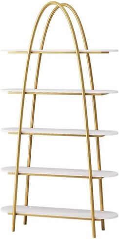 Bookshelf Creative Multi-Layer Iron Shelf Study Simple Display Rack Floor Bookshelf Bookshelves and Bookcases(A:100CM*30CM*154CM) in Saudi Arabia
