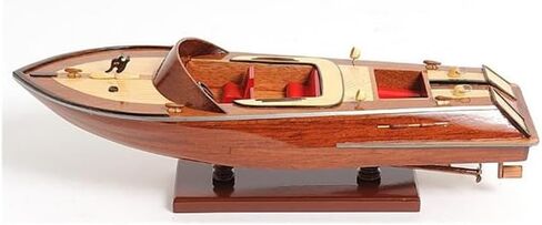نموذج قارب خشبي من Maykoosh Runabout - ديكور بحري مصنوع يدويًا - قطعة عرض مفصلة in Kuwait