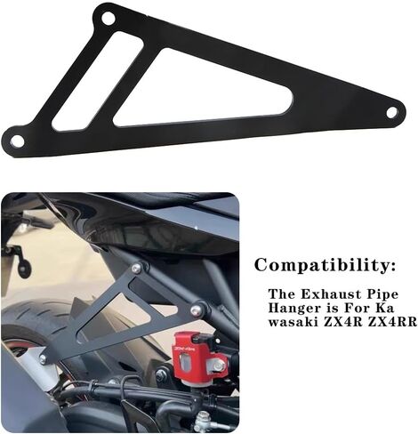 Motorcycle Muffler Support Exhaust Pipe Hanger Bracket Holder Stainless Steel Exhaust Pipe Hanger Rear Foot Rest for Kawasaki ZX4R ZX4RR ZX25R in Saudi Arabia