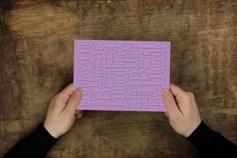 3-D Textured Impressions Background Embossing Folder, Happy Birthday Words Pattern Plastic Embossing Folder Template for Card Making Scrapbooking Paper Craft Album Stamps DIY Décor in Saudi Arabia