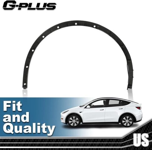 G-PLUS Fender Flares Compatible With 2020 2021 2022 2023 2024 Tesla Model Y MY, Wheel Fender Arch Molding Trim 149416400B,149418800B Black (Front Left Driver Side) in Saudi Arabia