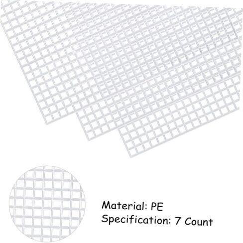 Gadpiparty 30Pcs Plastic Mesh Canvas Sheets for Cross Stitch Needlework and DIY Crafting Lightweight Easy to Cut for Knitting Crochet and Embroidery Projects White in Saudi Arabia