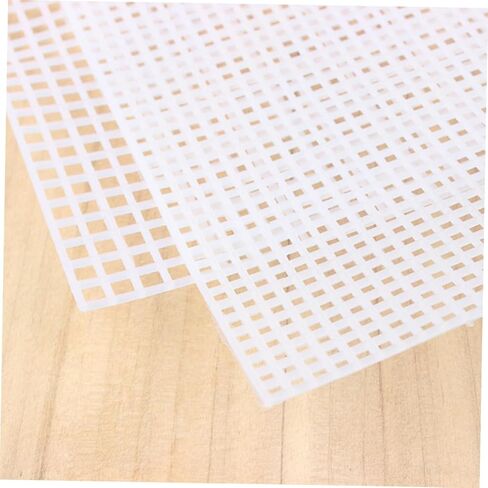 Gadpiparty 30Pcs Plastic Mesh Canvas Sheets for Cross Stitch Needlework and DIY Crafting Lightweight Easy to Cut for Knitting Crochet and Embroidery Projects White in Saudi Arabia