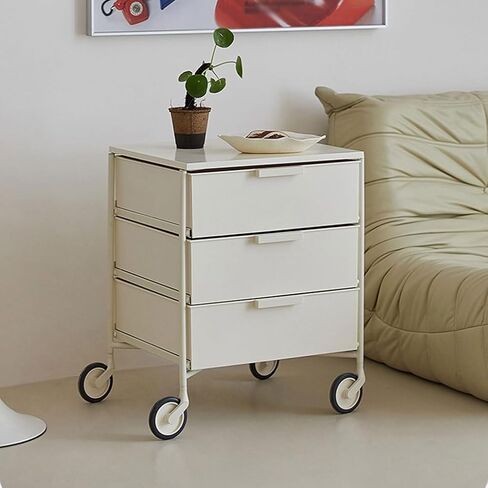 Modern Storage Cabinet, Multi-Layer Night Stand, Movable Bedside Table for Living Room and Bedroom - Simple Design for Easy Organization in Saudi Arabia