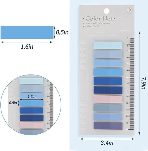 Tabs 1200Pcs Sticky Index Tabs Page Markers,Writable and Transparent Sticky Notes Page Tabs Book Markers Label Stickers Index Tabs for Page Marking Classify File (6 Pad) in Saudi Arabia