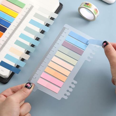Tabs 1200Pcs Sticky Index Tabs Page Markers,Writable and Transparent Sticky Notes Page Tabs Book Markers Label Stickers Index Tabs for Page Marking Classify File (6 Pad) in Saudi Arabia