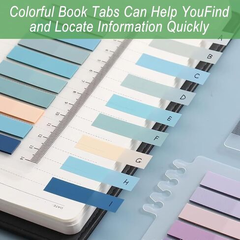 Tabs 1200Pcs Sticky Index Tabs Page Markers,Writable and Transparent Sticky Notes Page Tabs Book Markers Label Stickers Index Tabs for Page Marking Classify File (6 Pad) in Saudi Arabia