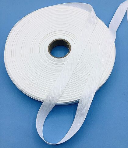 Trimplace White 3/4" 100% Polyester Twill Tape (18 Yards) in Saudi Arabia