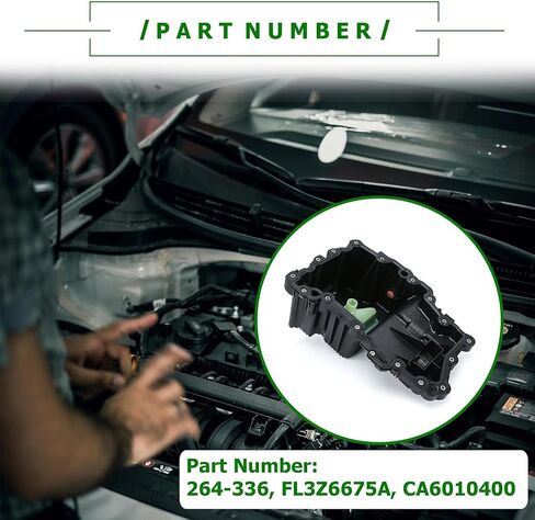 264-336 Engine Oil Pan & Gasket & Bolts Compatible with Ford F150 2015-2018 2.7L V6 Replace FL3Z6675C, CA6010400 in Kuwait