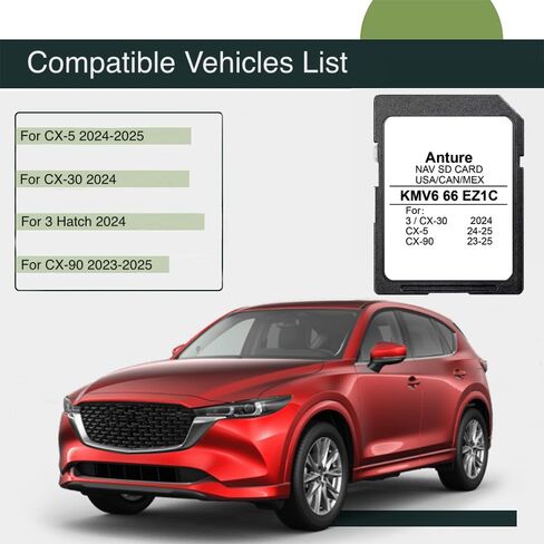 2025 Update Navigation SD Card for CX-5 (2024-2025), CX-30/3 Hatch (2024), CX-90 (23-25) - 32GB Offline GPS Map for Road Trips - No Signal Required, Works with HUD in Saudi Arabia
